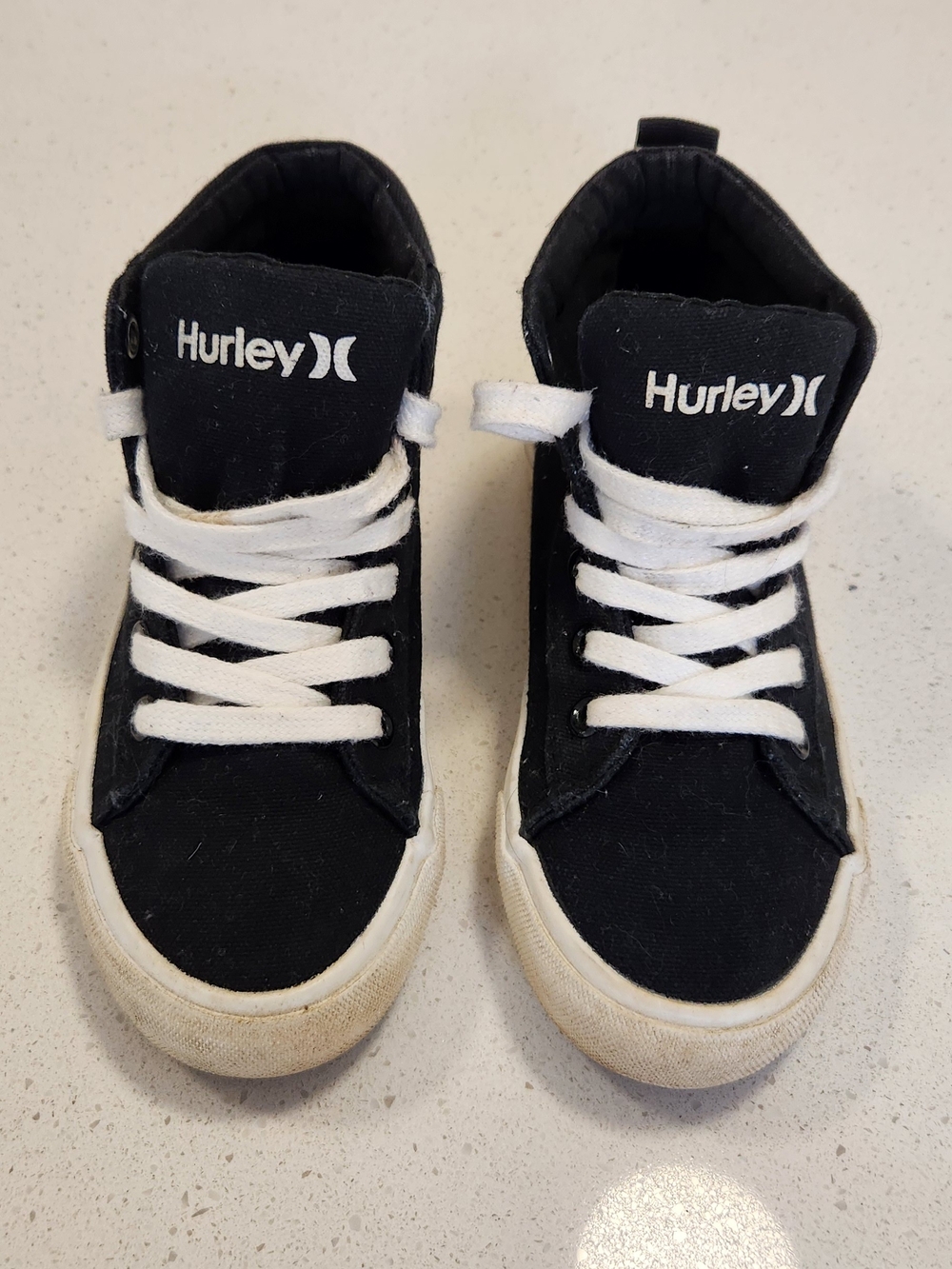 Hurley Kids High-Top Sneakers Black/White | Size US 13 (EU 31)